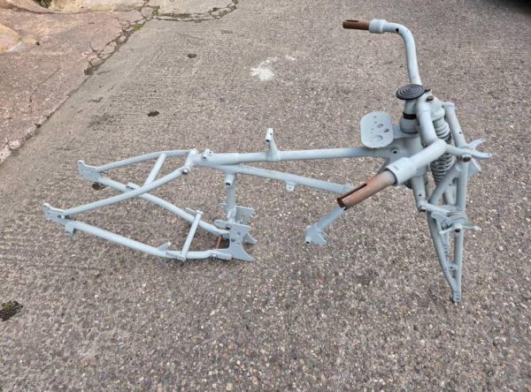 Reproduction Indian Scout 741b frame, forks and handlebars.